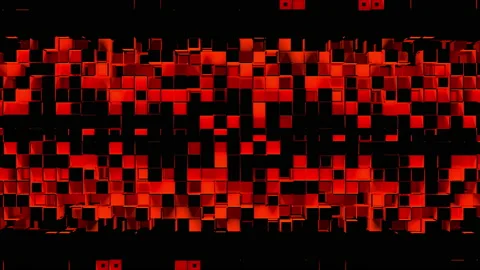 Abstract strips of square mosaic cells on black background Stockbeeldmateriaal 170394053