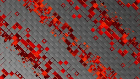 Abstract strips of square mosaic cells on carbon background 스톡 동영상 178106054