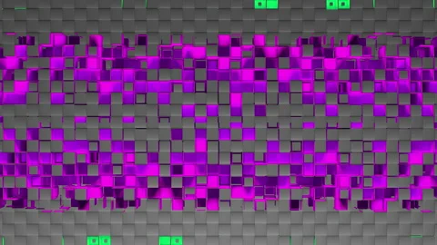 Abstract strips of square mosaic cells on carbon background Stock Footage 195109399