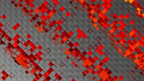 Abstract strips of square mosaic cells on carbon background Stockbeeldmateriaal 196993204