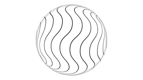 Abstract stripy sphere isolate on white background. Stock-Footage 168684020