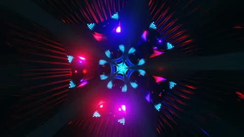 Abstract strobe lights with seamless geometric patterns in a loop Stock Footage 327442915