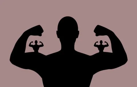Abstract strongman Stock Illustration