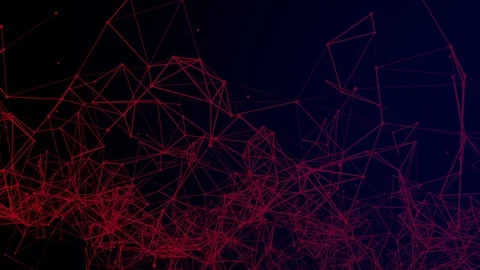 Abstract Structural Fragments with red lines and dots Stock Footage 113109339