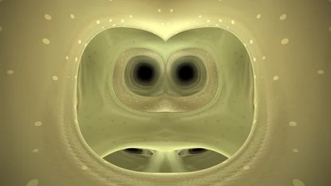 Abstract Structure Forming Shapes in Soft Yellow Lighting 库存影片 328588458