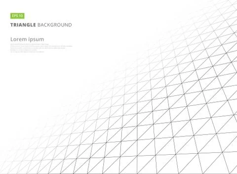 Abstract structure geometric triangle pattern white infinite background. Illustrazione stock