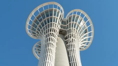 Abstract structure - geometry, vertical and horizontal lines, ring constructi Stock Photos