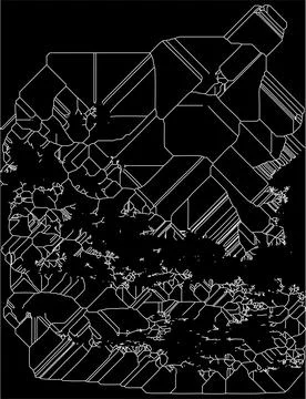 Abstract Structure of Line and Geometry Black and White Color Stock Illustration