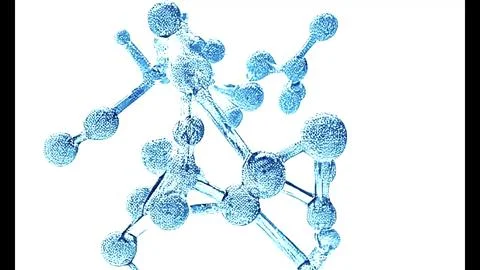 Abstract structure of molecule on light background. Concept of science and te Stock Photos