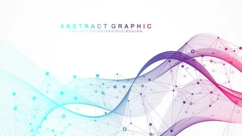 Abstract structure molecules or atom for science or medical background. Stock Illustration