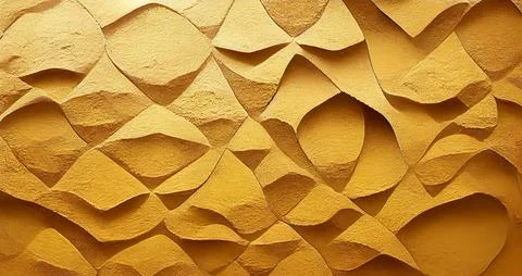 Abstract stucco wall texture plaster yellow pattern. Stock Illustration