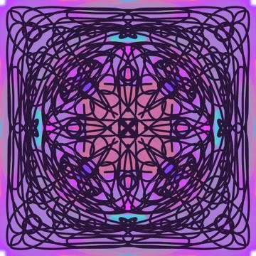 Abstract style pattern - symmetry shape pattern background Stock Illustration