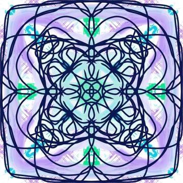 Abstract style pattern - symmetry shape pattern background イラスト素材