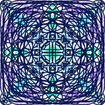 Abstract style pattern - symmetry shape pattern background Stock Illustration