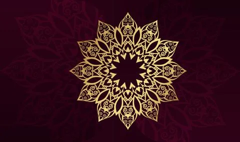 Abstract style red gradient colorful mandala background design template Stock Illustration