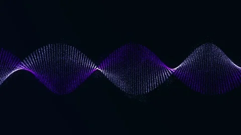 Abstract stylised double helix structure rotating animation background purple Video stock 83566349