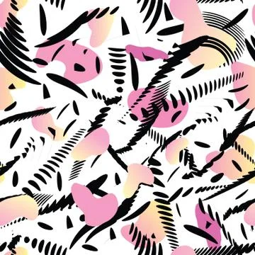 Abstract stylish modern texture with splatter. Artistic tile pattern Illustrazione stock