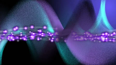 Abstract stylish wave animation. Technology motion background Video stock 65453454