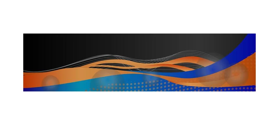 Abstract stylish wave header design concept Stock Illustration