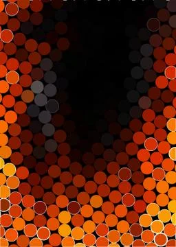 Abstract stylized background of bright flame from circles Stock Illustration