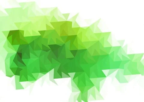 Abstract stylized background of green triangles Stock Illustration