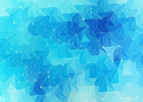 Abstract stylized background of the ice blue surface of the triangles Stock Illustration