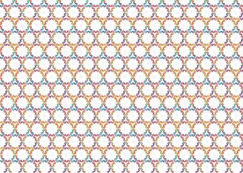 Abstract stylized background of rainbow flowers Illustrazione stock