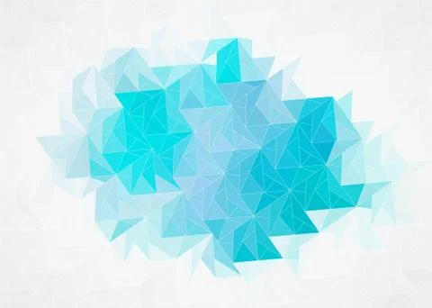 Abstract stylized background of turquoise triangles Illustrazione stock