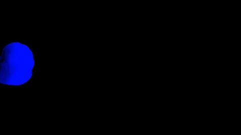 Abstract stylized Blue ink drop in water on a black background V1 Stock Footage 87568688