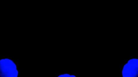 Abstract stylized Blue ink drop in water on a black background V23 Stock Footage 87568746