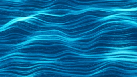 Abstract stylized blue waves looping background Video stock 133973378