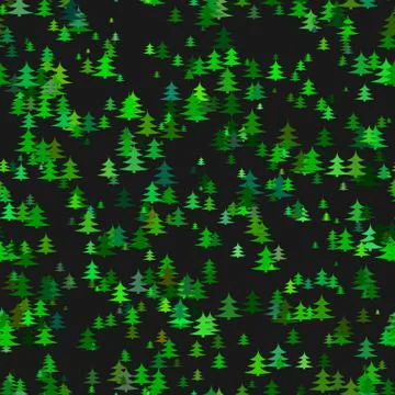 Abstract stylized chaotic pine tree background Stock Illustration