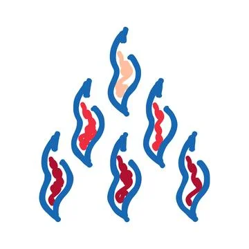 Abstract stylized drawing representing inflammation or healing process Stock Illustration