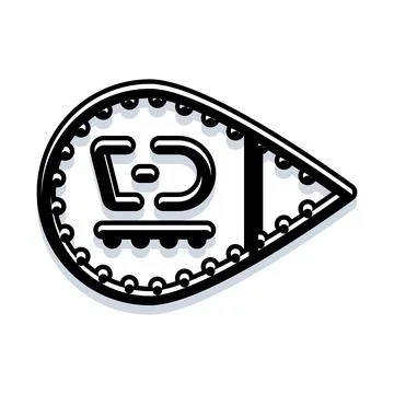 Abstract stylized droplet shape icon design element Illustrazione stock