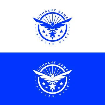 Abstract stylized eagle.Minimal modern logo. Stock Illustration