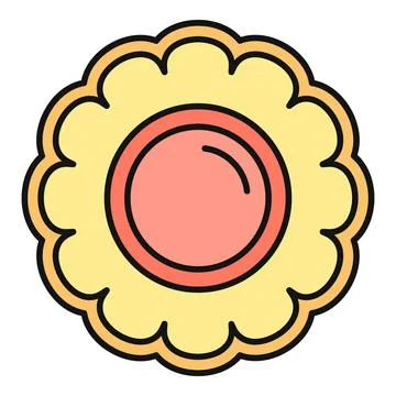 Abstract stylized flower icon representing sun or bloom Stock Illustration