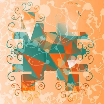 Abstract stylized frame triangles background Abstract stylized frame trian... 스톡 사진