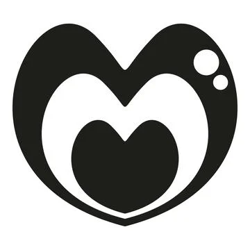 Abstract stylized heart shape graphic concept design Stock Illustration
