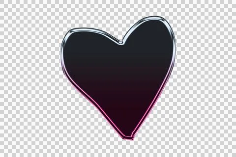 Abstract of a stylized human heart in deep purple and white transparent Illustrazione stock