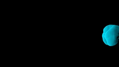 Abstract stylized Light Blue ink drop in water on a black background V5 Stock Footage 87565322