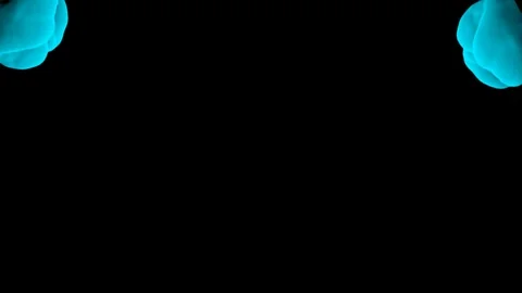 Abstract stylized Light Blue ink drop in water on a black background V12 Stock Footage 87565332