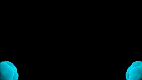 Abstract stylized Light Blue ink drop in water on a black background V18 Stock Footage 87565348