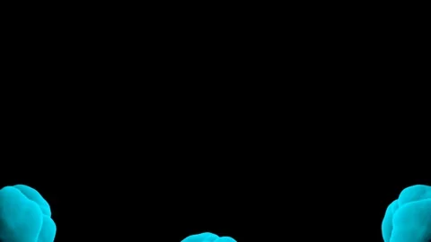 Abstract stylized Light Blue ink drop in water on a black background V23 Stock Footage 87601273
