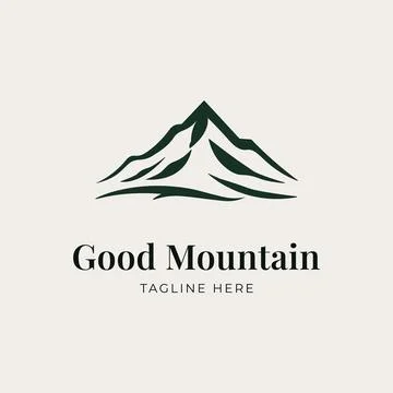 Abstract stylized mountain silhouette logo. suitable for branding. Иллюстрация