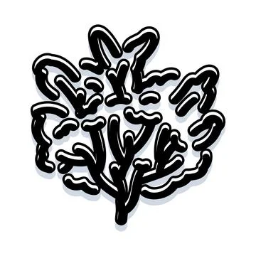 Abstract stylized organic tree shape design Stock Illustration