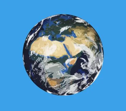 Abstract stylized planet Earth イラスト素材