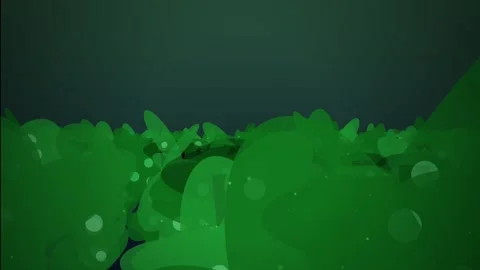 Abstract Stylized Plant Ecosystem Zoom Out Revealing Agricultural Field Stock Footage 340389319