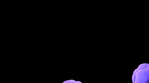 Abstract stylized Purple ink drop in water on a black background V17 Stock Footage 87565206