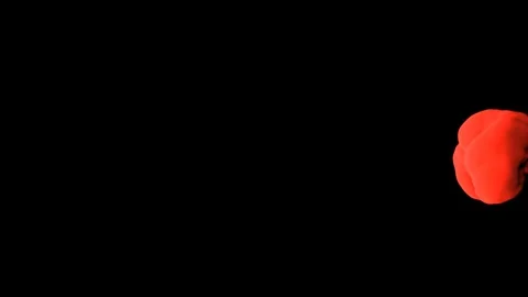 Abstract stylized Red ink drop in water on a black background V5 Stock Footage 87568756