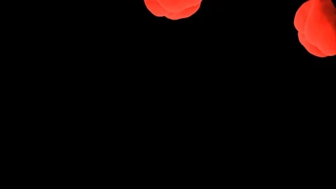 Abstract stylized Red ink drop in water on a black background V13 Stock Footage 87568777